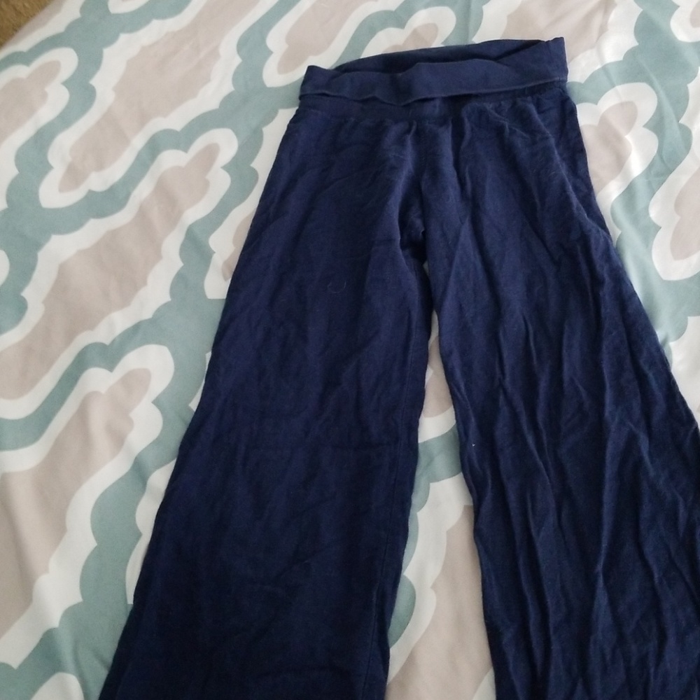 Navy blue linen pants